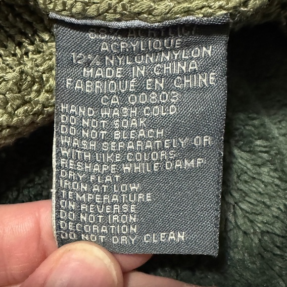 Jana Heavy Mesh Knit 3/4 Sleeve Lagenlook Sweater with Attached Front Green M - Picture 9 of 15